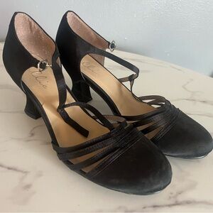 Ellie Black Strappy Heels for Women